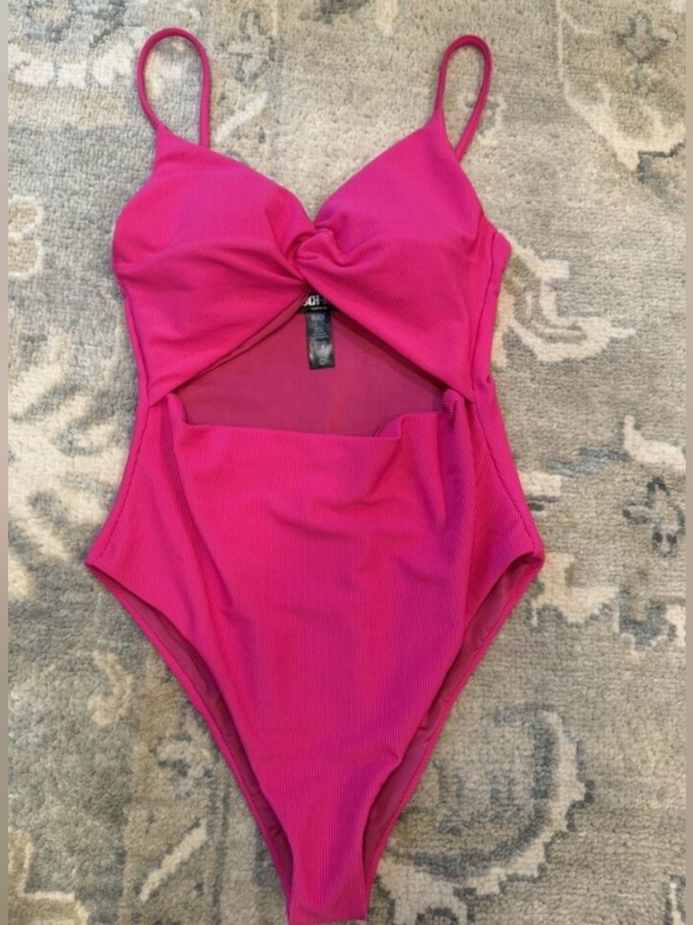 Beach Riot Annalisa Textured One-Piece Swimsuit Beach Riot Raspberry - Picture 4 of 12